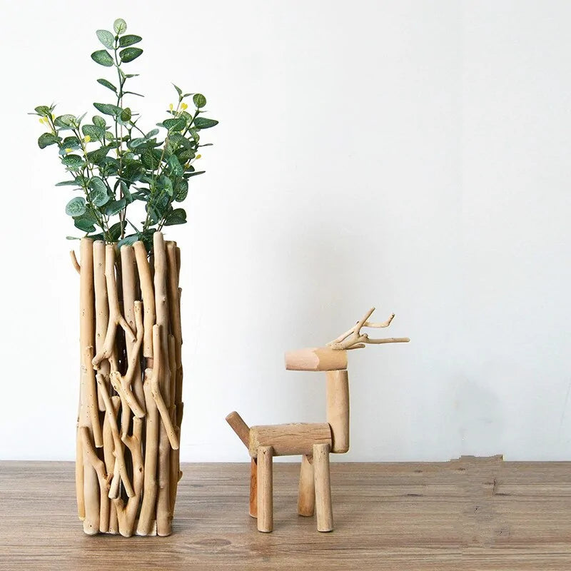 Natürliche Brenches Vase | Vollholz