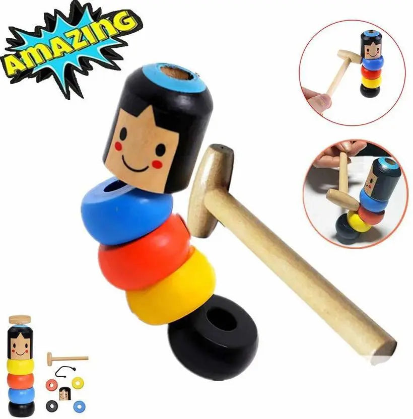 Magisches Holzspielzeug – Die Puppe, die immer wieder aufsteht!