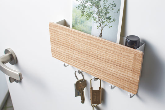 Magnetischer Schlüsselhalter - Stahl + Holz