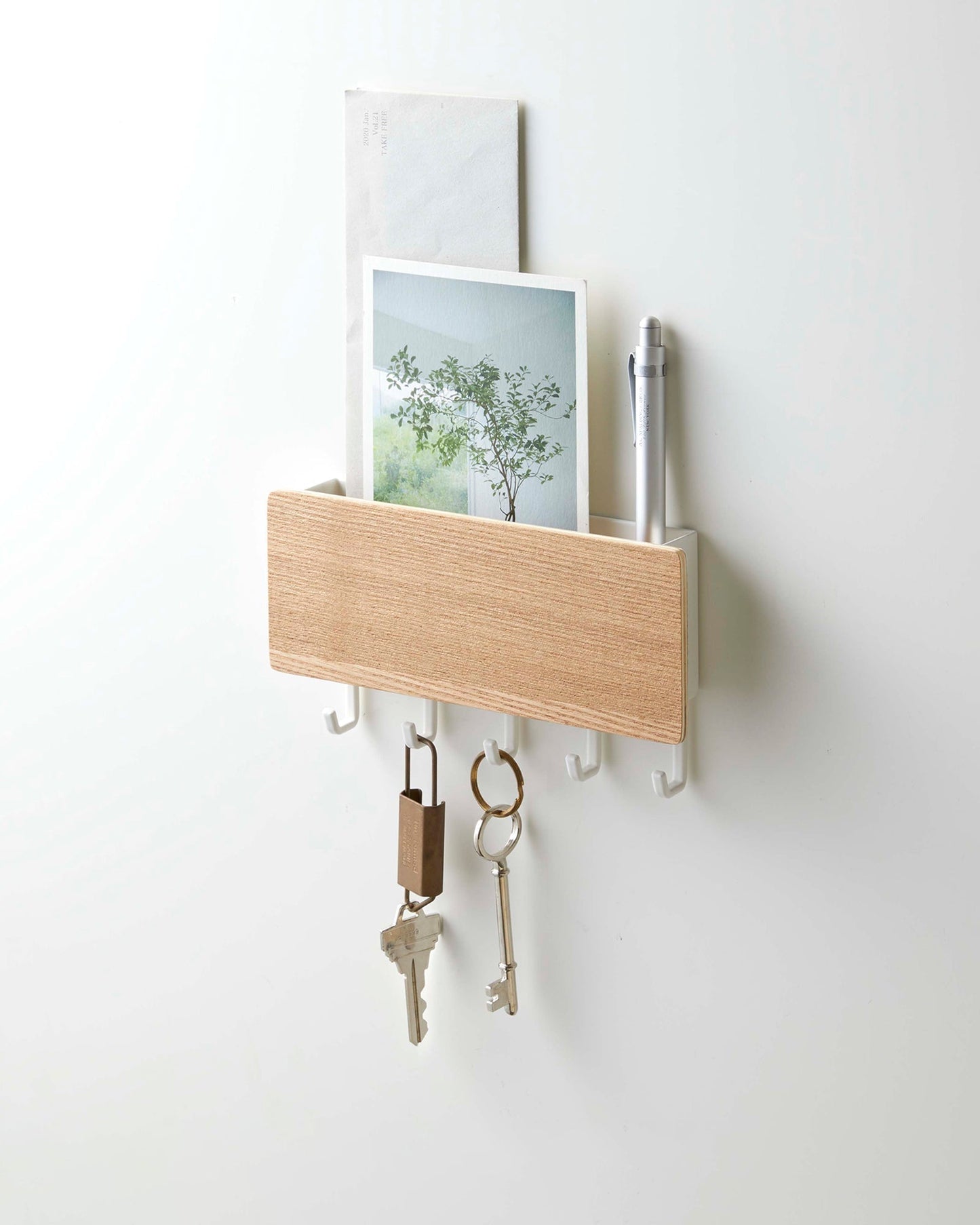 Magnetischer Schlüsselhalter - Stahl + Holz