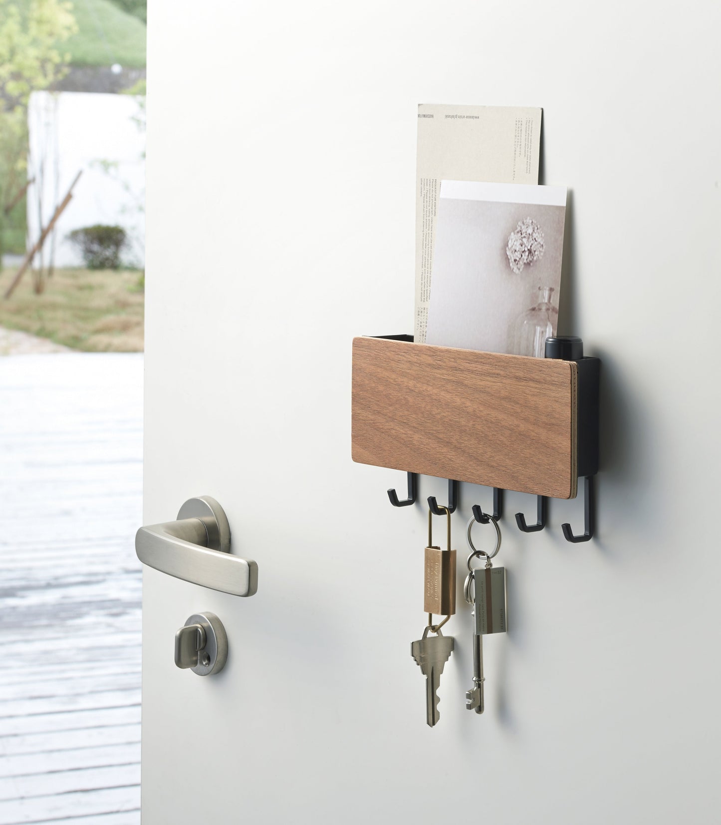 Magnetischer Schlüsselhalter - Stahl + Holz