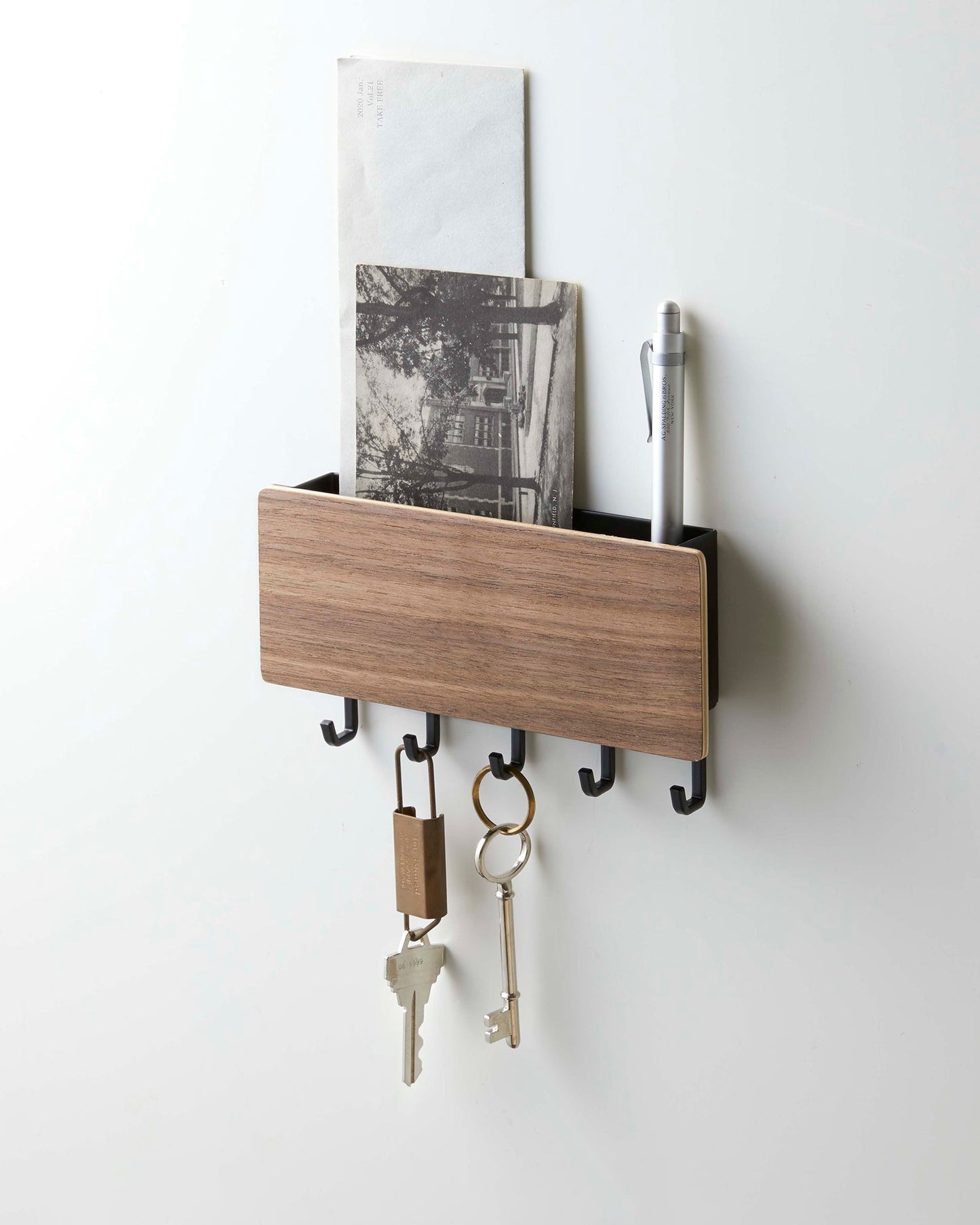 Magnetischer Schlüsselhalter - Stahl + Holz
