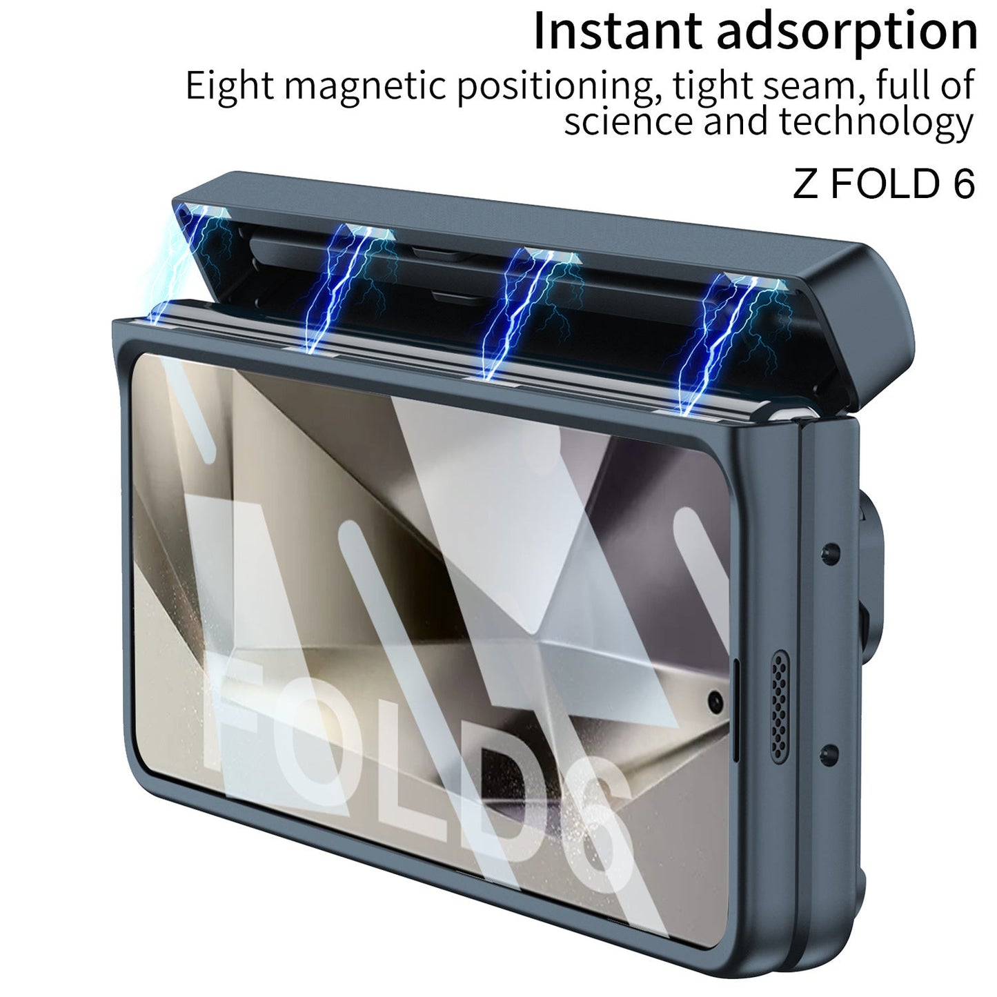 Frendorf | Magnetische Klapp-Handyhülle mit Stifthalter und Lanyard-Handgelenkband für Samsung Z Fold 6