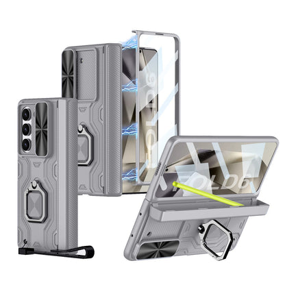 Frendorf | Magnetische Klapp-Handyhülle mit Stifthalter und Lanyard-Handgelenkband für Samsung Z Fold 6
