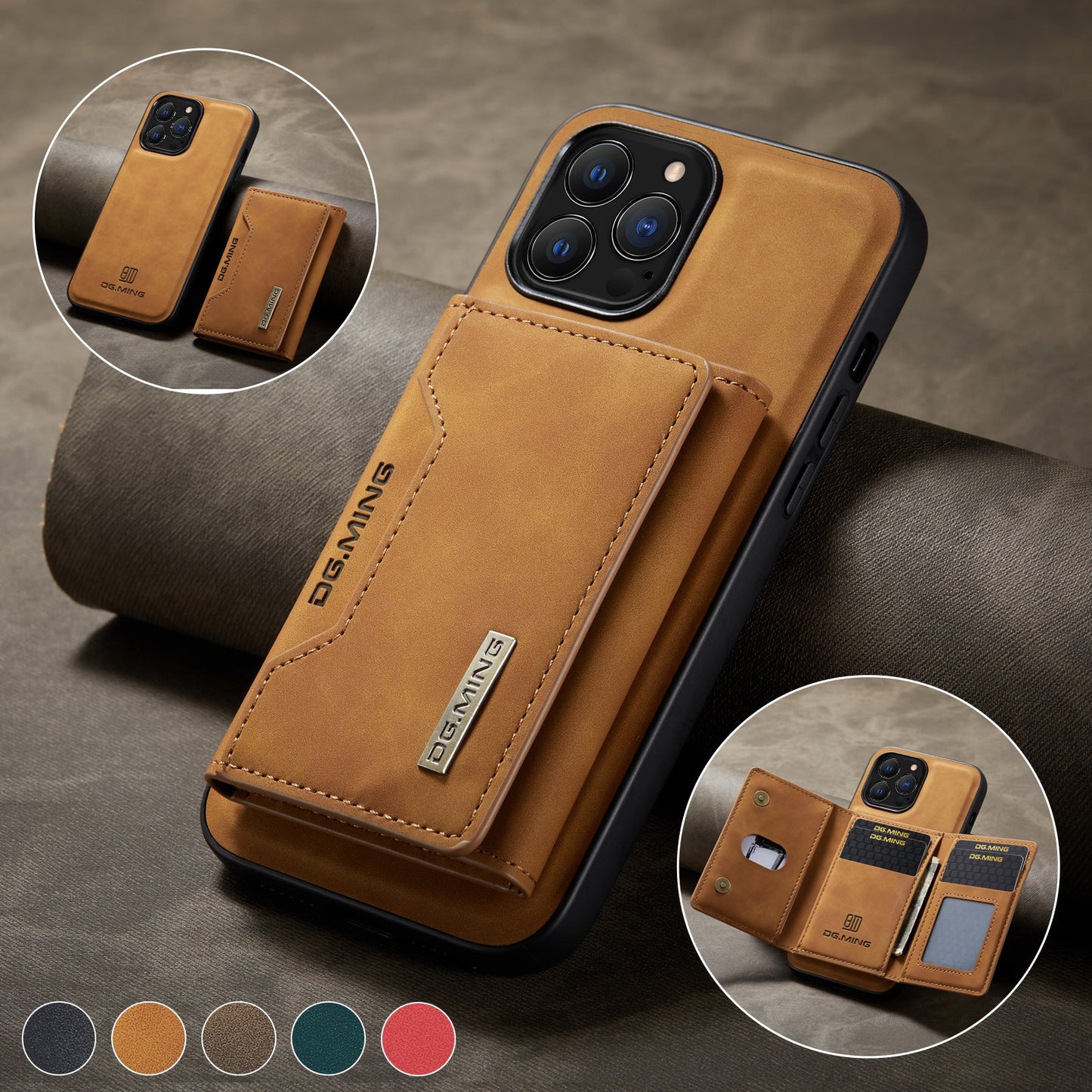 Frendorf | 2 in 1 abnehmbares Leder Wallet Case für iPhone