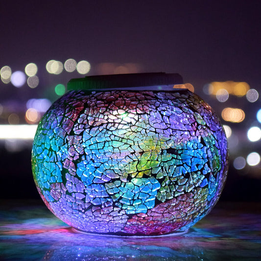 Frendorf | SolarArt Gartenleuchte | Kreatives Design aus Buntglas | LED Solar | Outdoor Beleuchtung
