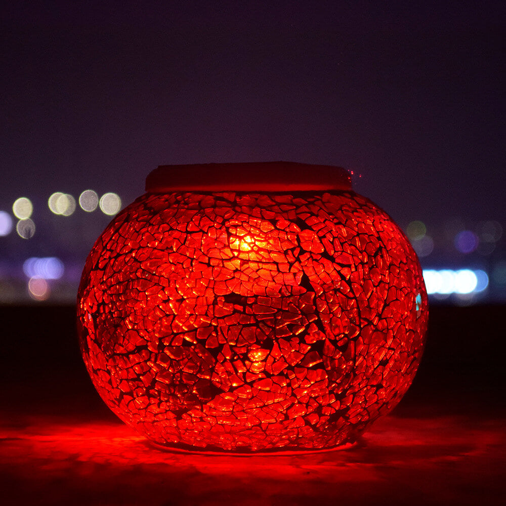 Frendorf | SolarArt Gartenleuchte | Kreatives Design aus Buntglas | LED Solar | Outdoor Beleuchtung
