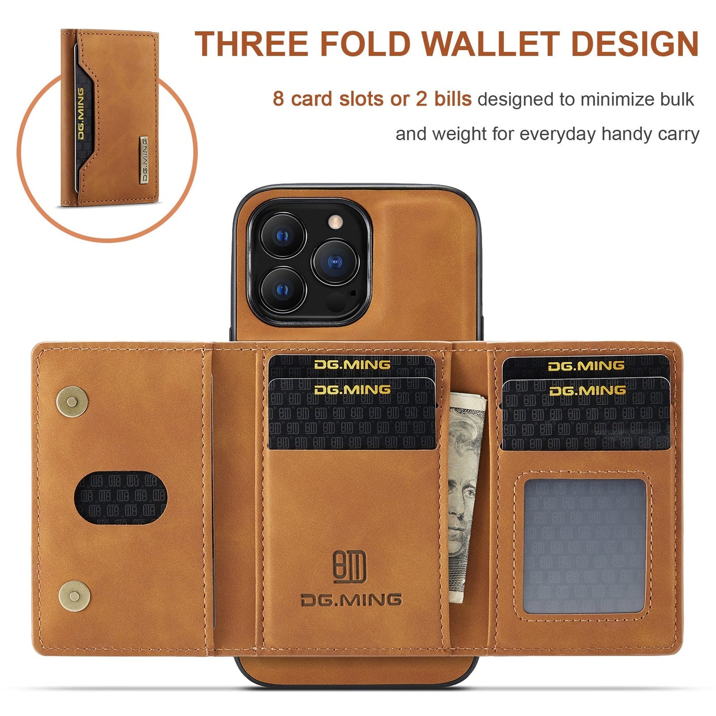 Frendorf | 2 in 1 abnehmbares Leder Wallet Case für iPhone