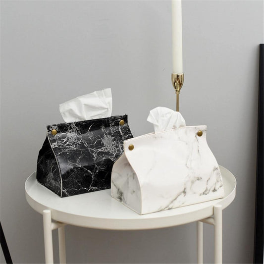 Frendorf | StoneLuxe Marmor-Taschentuchbox | Elegantes Design | Stilvolle Aufbewahrung für Zuhause