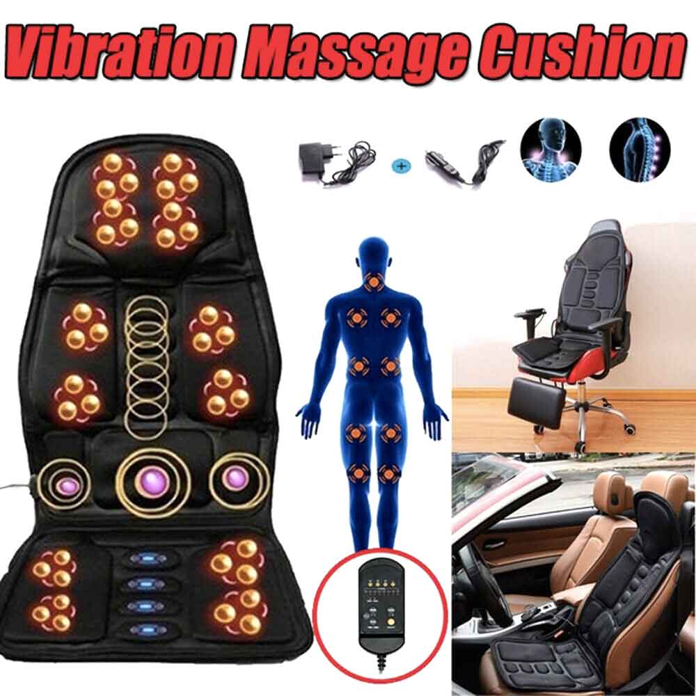 Frendorf | Mode Massagestuhlauflage mit beheiztem Nackenkissen für Auto und Zuhause