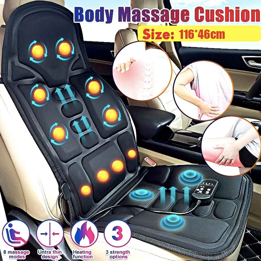 Frendorf | Mode Massagestuhlauflage mit beheiztem Nackenkissen für Auto und Zuhause