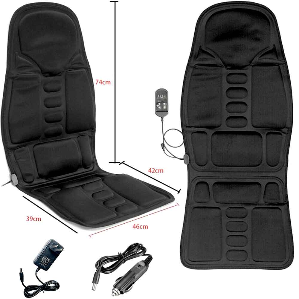 Frendorf | Mode Massagestuhlauflage mit beheiztem Nackenkissen für Auto und Zuhause