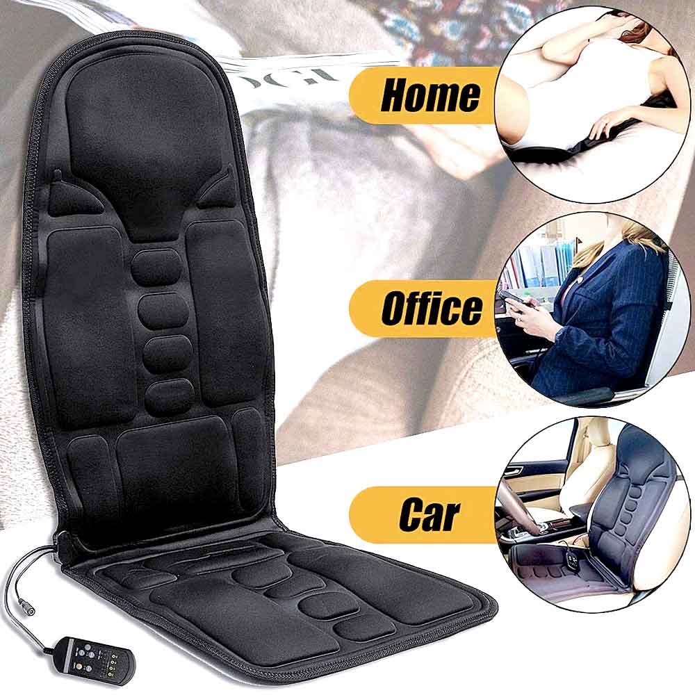 Frendorf | Mode Massagestuhlauflage mit beheiztem Nackenkissen für Auto und Zuhause