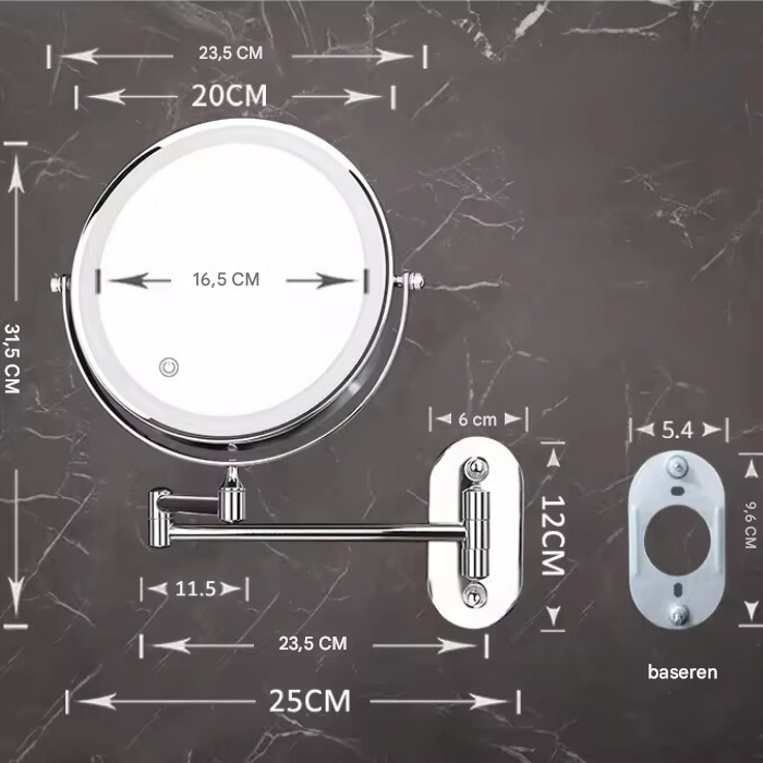 Frendorf | Beleuchteter Make-up Spiegel - LumiAura