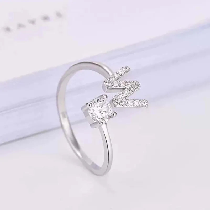 Frendorf | Alphabet-Strass-Silberring