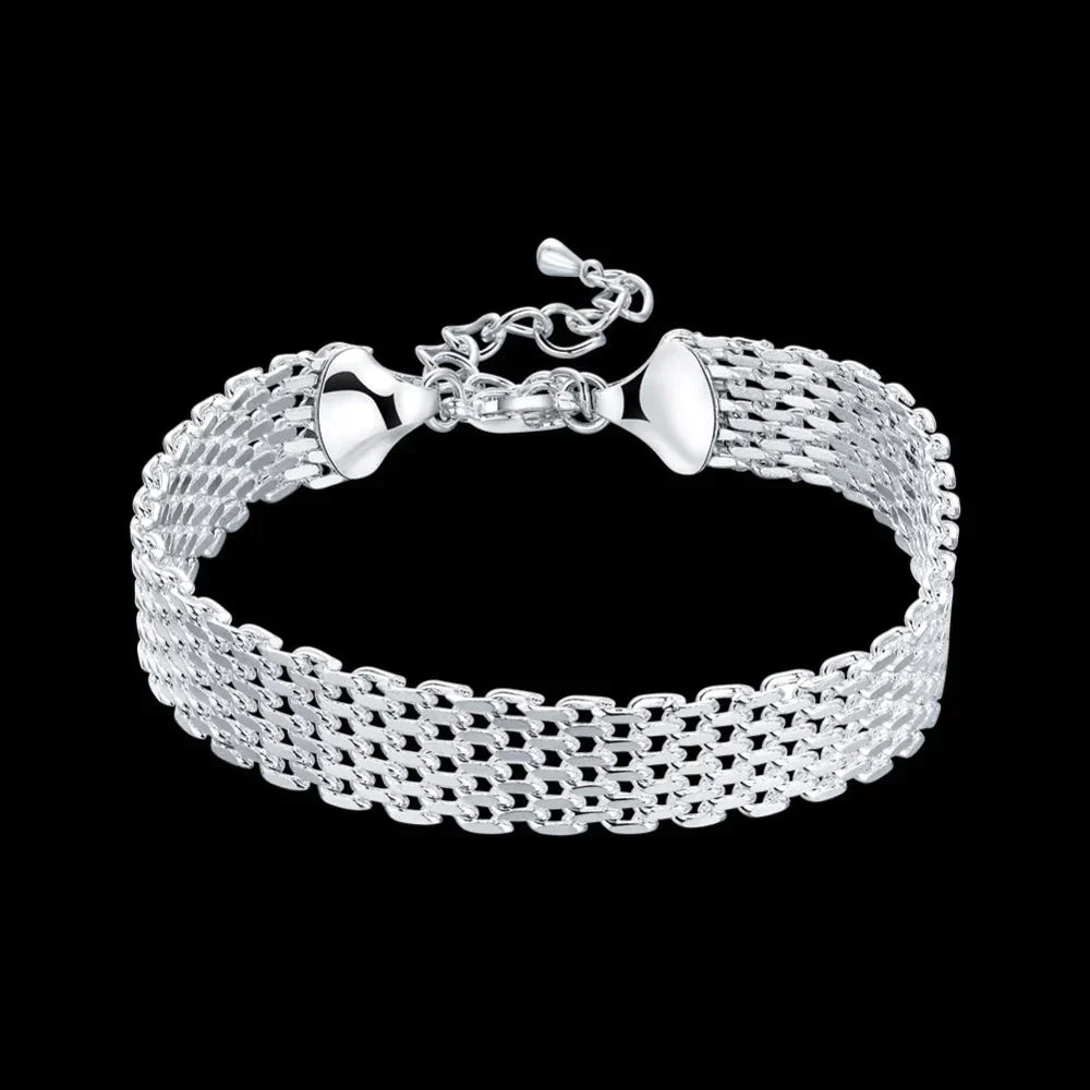 Frendorf | Silber geflochtenes Glücksbringer-Armband