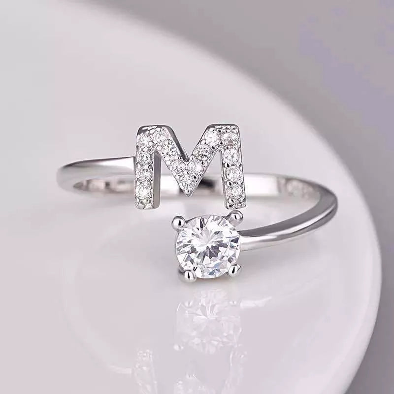Frendorf | Alphabet-Strass-Silberring