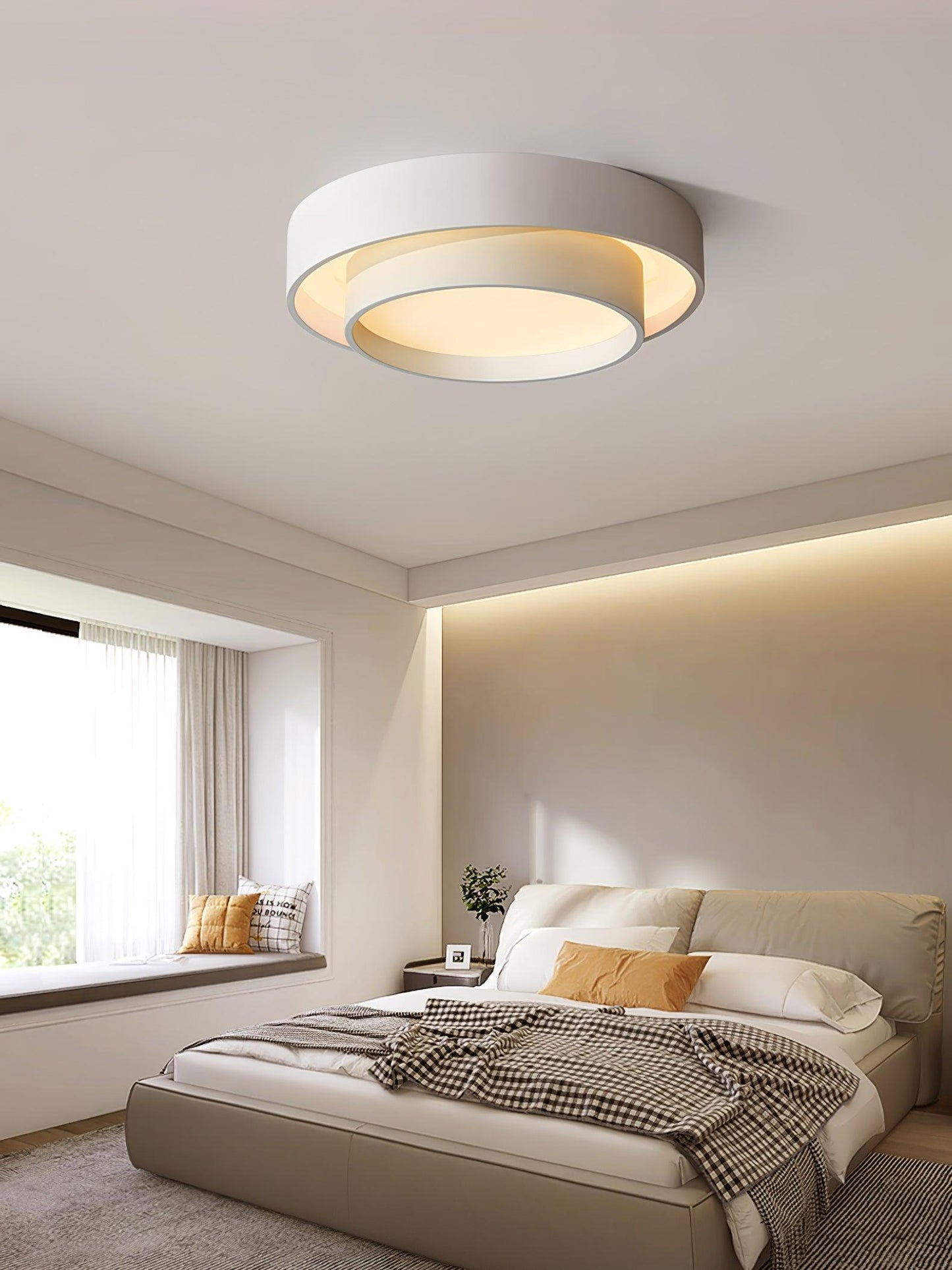 Frendorf | LuxeMelody Moderne LED Deckenleuchte | Elegantes Design | Energiesparende Beleuchtung für Zuhause