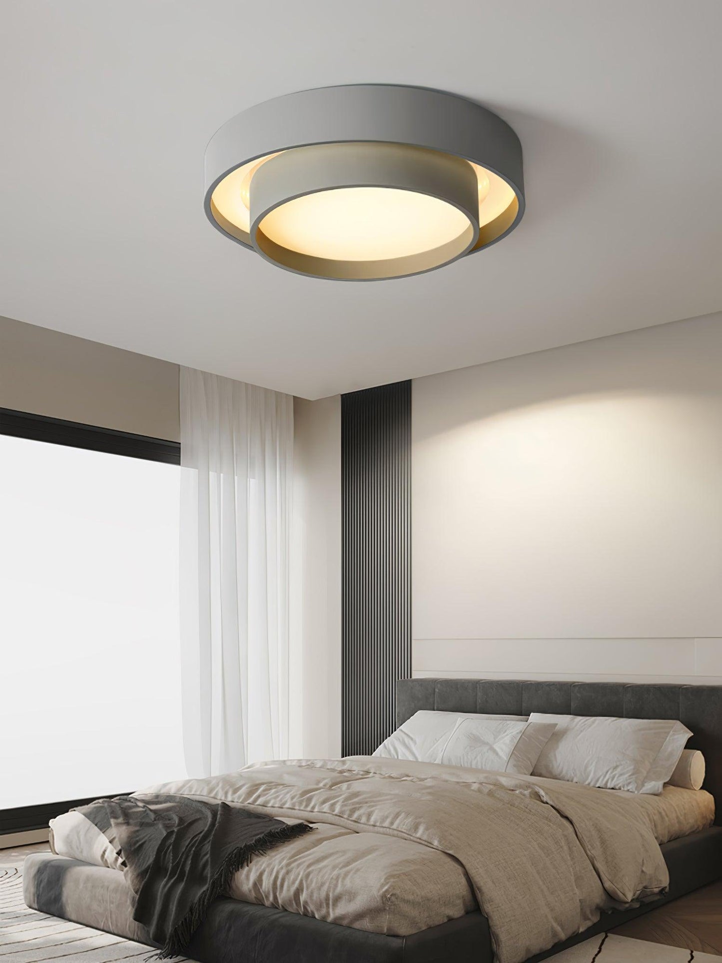 Frendorf | LuxeMelody Moderne LED Deckenleuchte | Elegantes Design | Energiesparende Beleuchtung für Zuhause