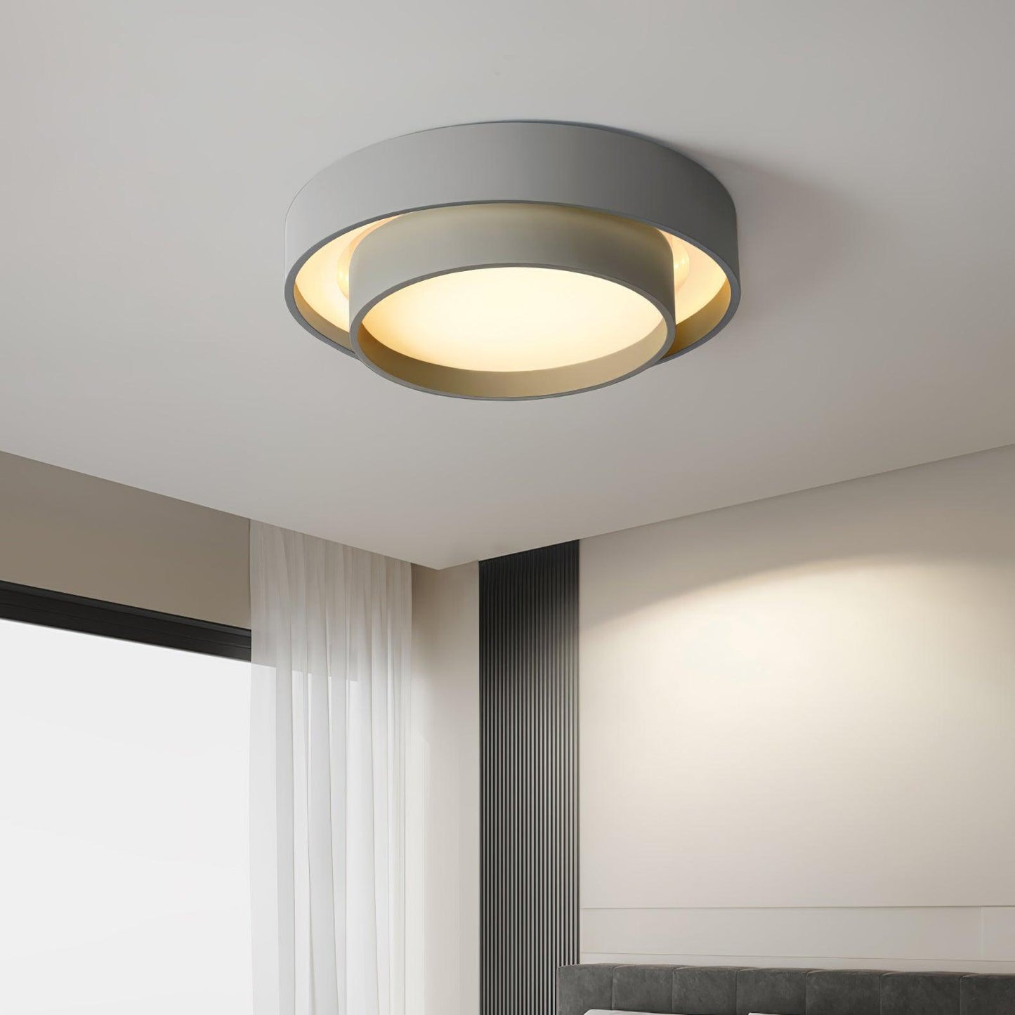Frendorf | LuxeMelody Moderne LED Deckenleuchte | Elegantes Design | Energiesparende Beleuchtung für Zuhause