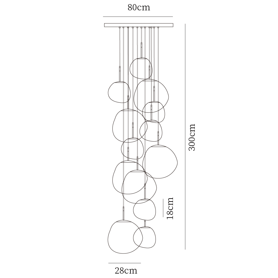 Melt Round Pendelleuchte