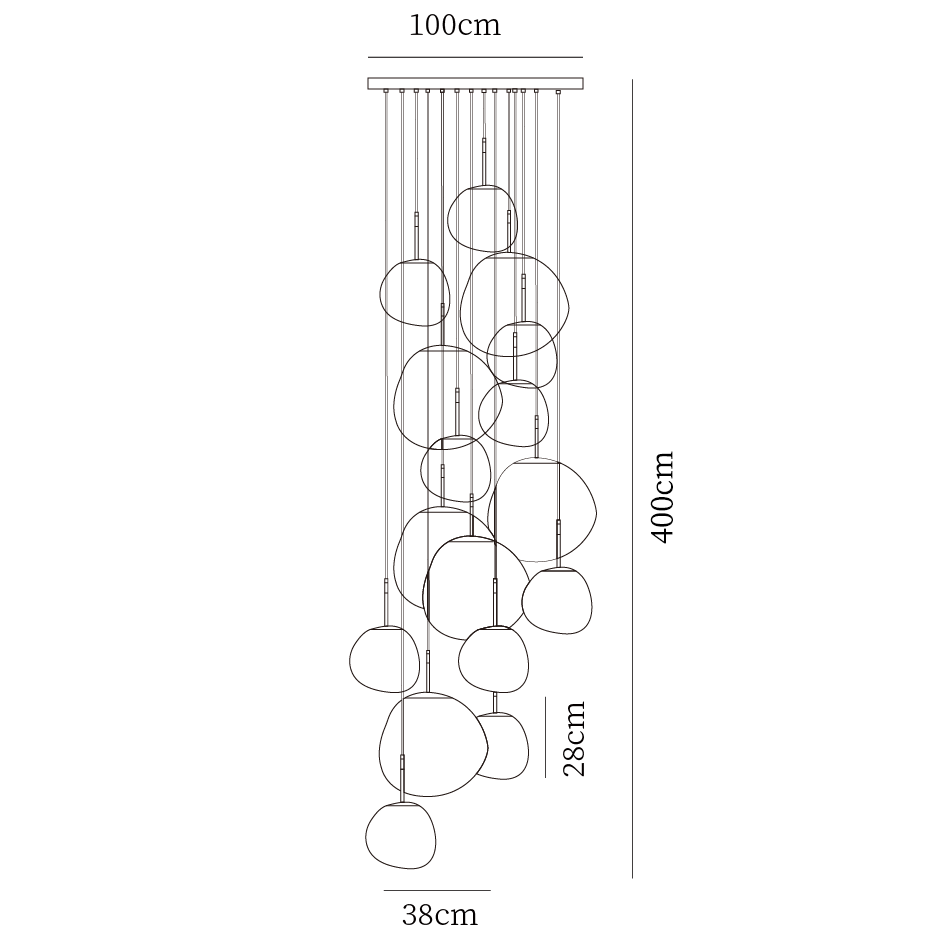 Melt Round Pendelleuchte