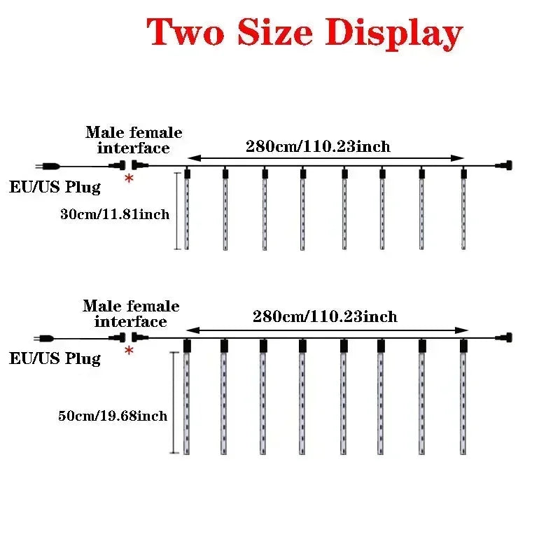 Frendorf | Meteorregen LED Lichterkette | Weihnachtsbeleuchtung Außen