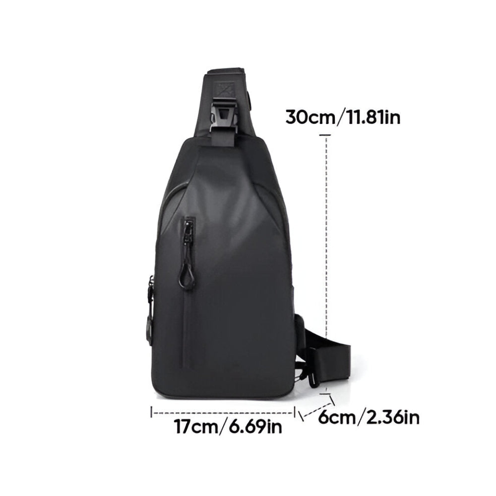 Frendorf | MetroFlex Crossbody Bag - Verstellbare Cross Body Bag Men - Modische Crossbody Bag Schwarz