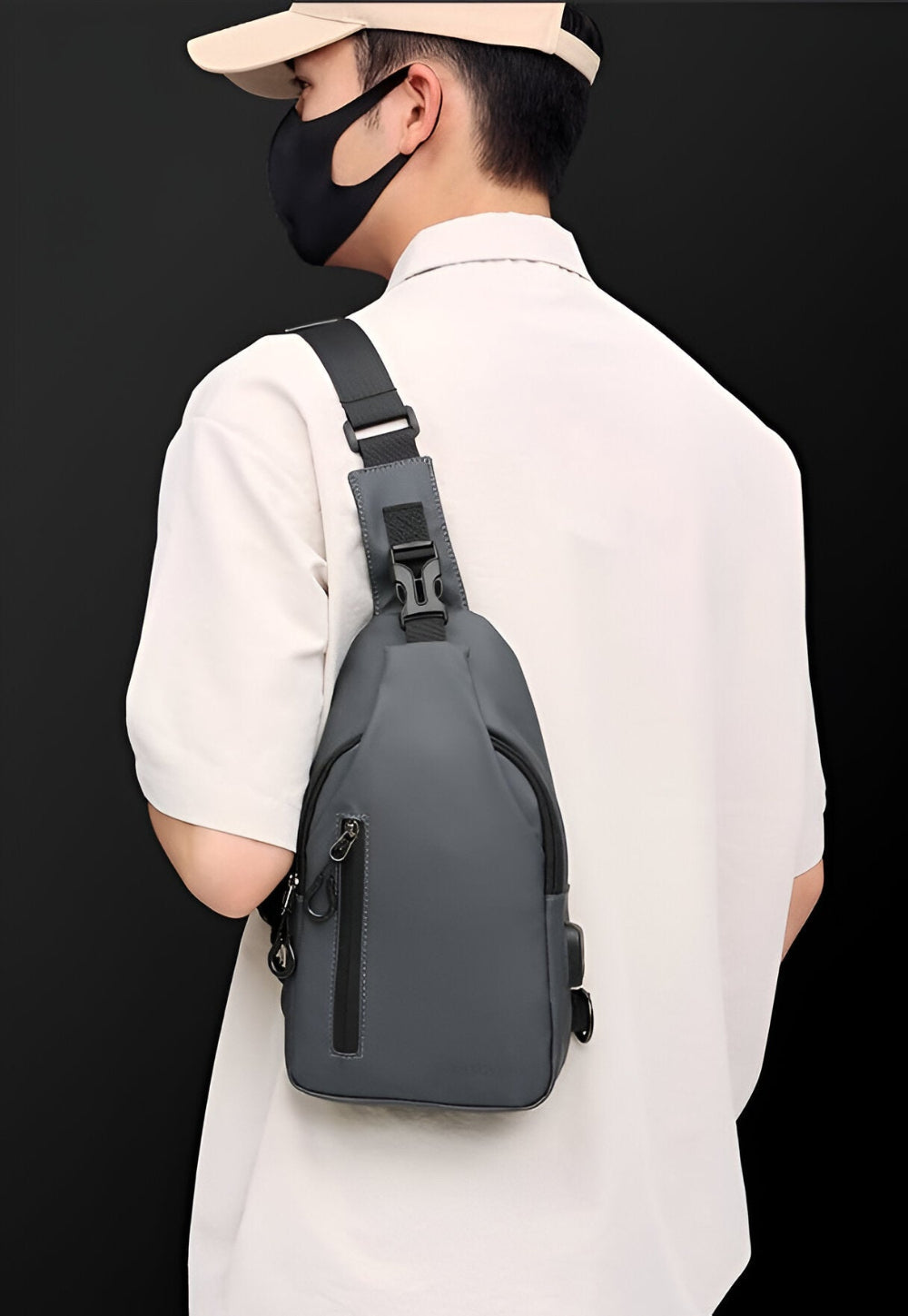 Frendorf | MetroFlex Crossbody Bag - Verstellbare Cross Body Bag Men - Modische Crossbody Bag Schwarz