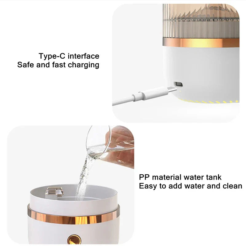 Himalaya Salzkrystalllampe & Ätherischer Öl Diffusor, USB Ultraschall Luftbefeuchter für Zuhause & Büro