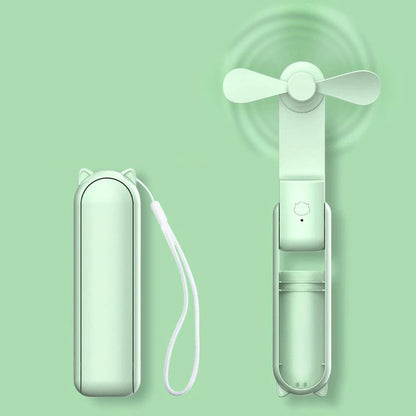 Frendorf | Wiederaufladbarer USB Ventilator mit Powerbank-Funktion und zusammenklappbarem Griff