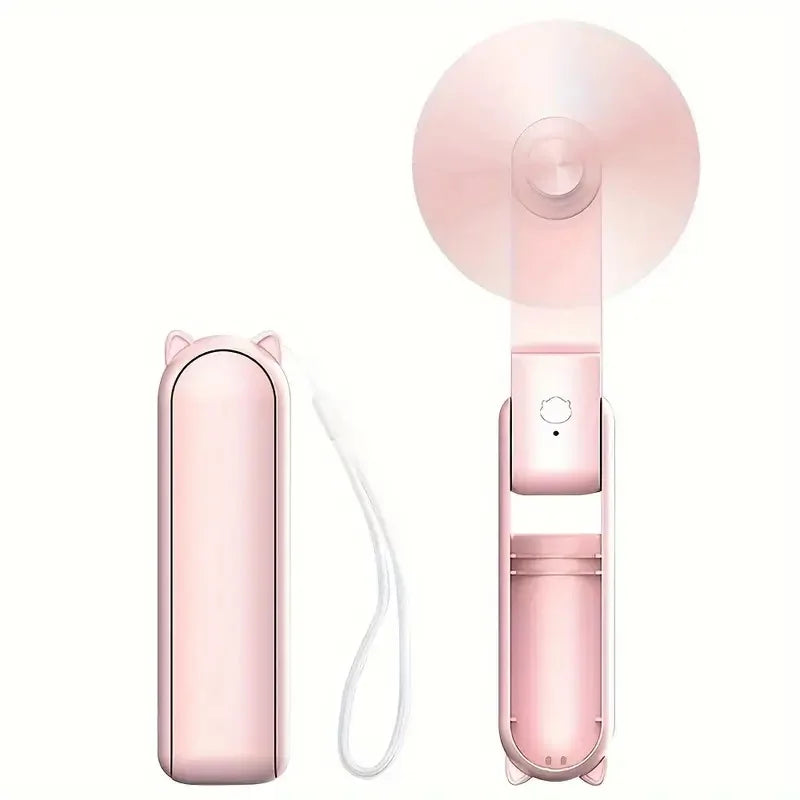 Frendorf | Wiederaufladbarer USB Ventilator mit Powerbank-Funktion und zusammenklappbarem Griff