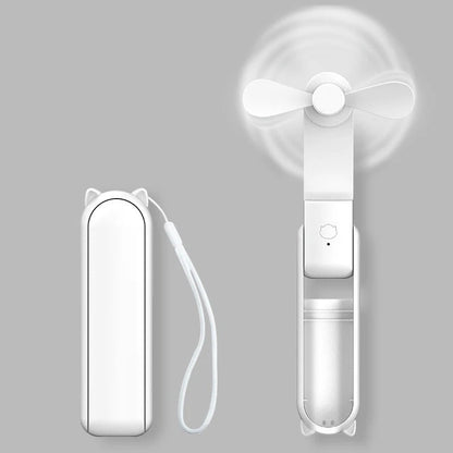 Frendorf | Wiederaufladbarer USB Ventilator mit Powerbank-Funktion und zusammenklappbarem Griff