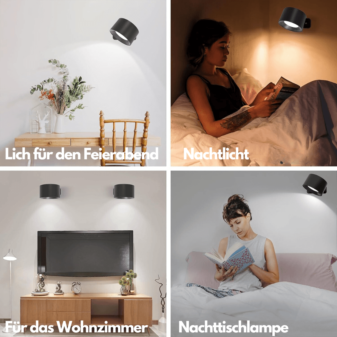 360° kabelloses wiederaufladbares Wandlicht | Vielseitige LED-Beleuchtungslösung