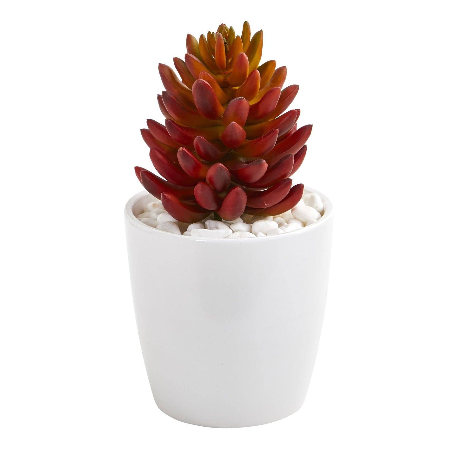 Gemischte Sukkulente Künstliche Pflanze in Weißer Vase (Set von 3)