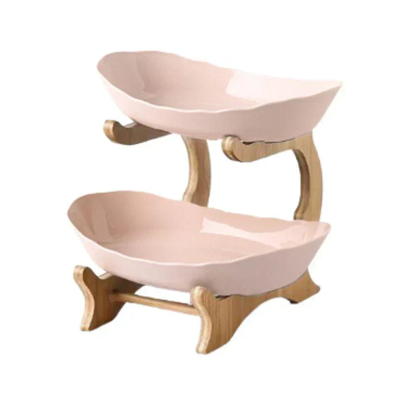 Frendorf | BambuNest – Modernes Bambus-Obstkorb mit abnehmbaren Tabletts & Mehrere Ebenen Design