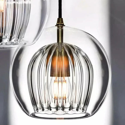 TimberGlow - Moderne Glas Pendelleuchte