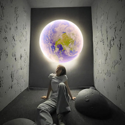 3D LED Mond oder Erde Decken- oder Wandlampe (3 Stile) 24CM-80CM