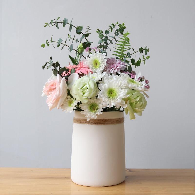 Frendorf | ClayMatte Moderne Keramik Blumenvase | Mattes Finish | Dekoration für Zuhause