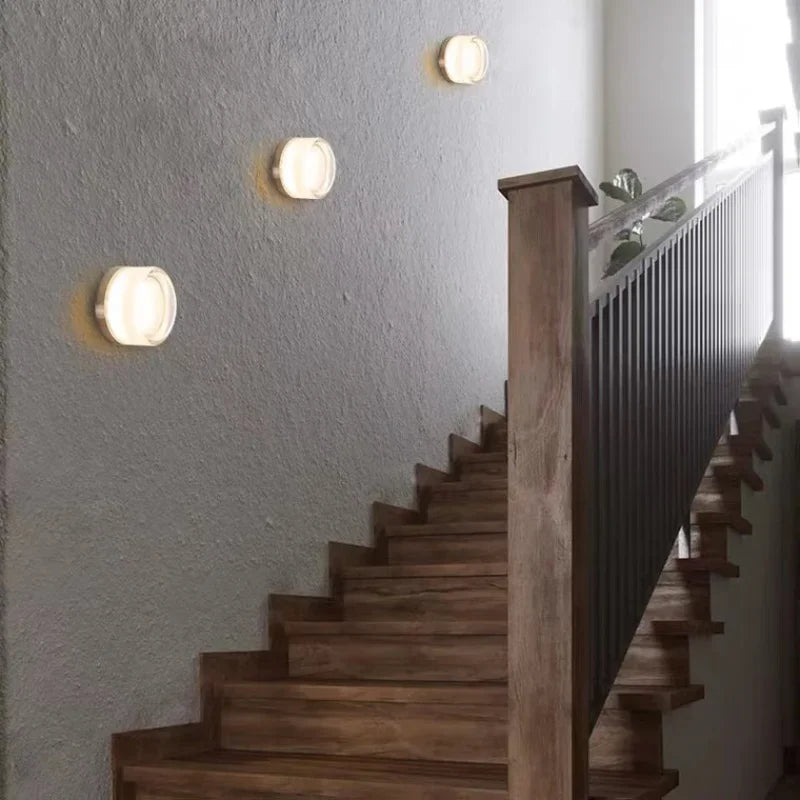Moderne runde Wandleuchte
