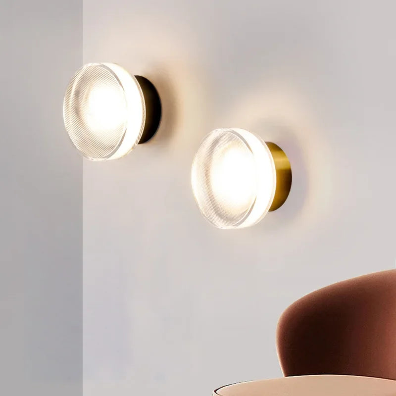 Moderne runde Wandleuchte