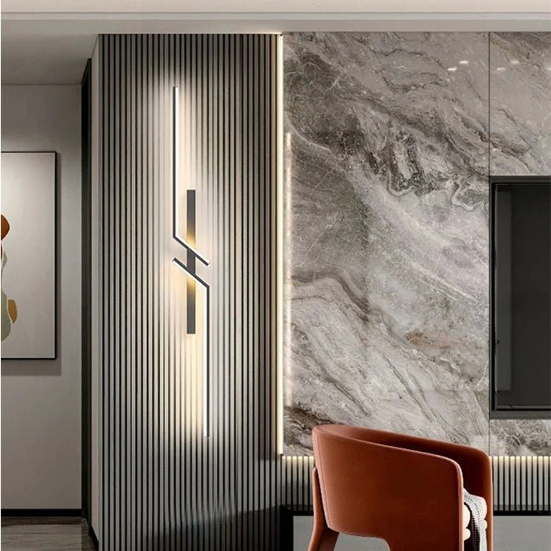 Kreative LED Wandlampe mit Streifen-Design | Modernes Design und dimmbares Licht in 3 Farben