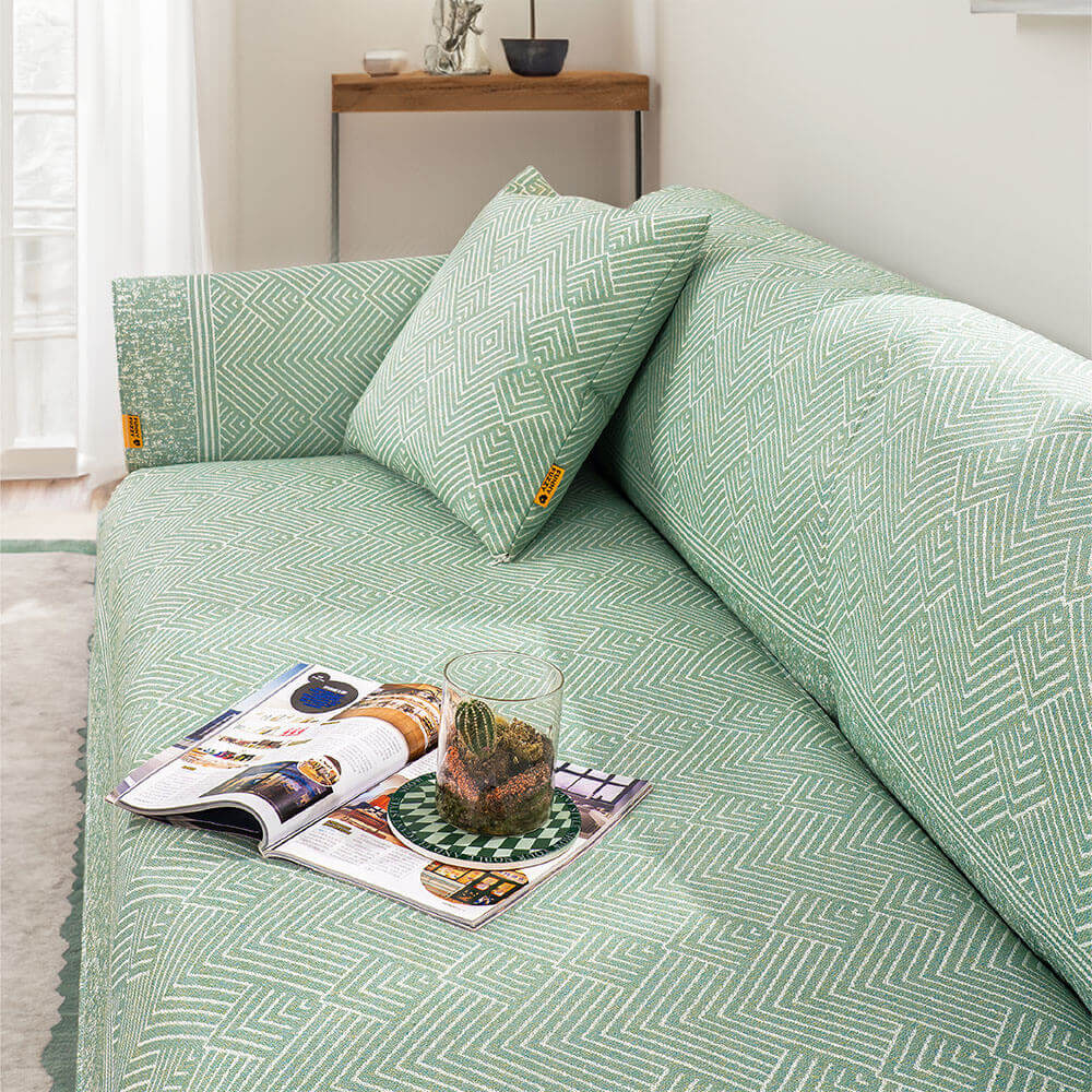 Moderner Muster Eis-Seide Natürliche Kühlung Abschnitts Sofa-Bezug Anti-Kratzer Schutz