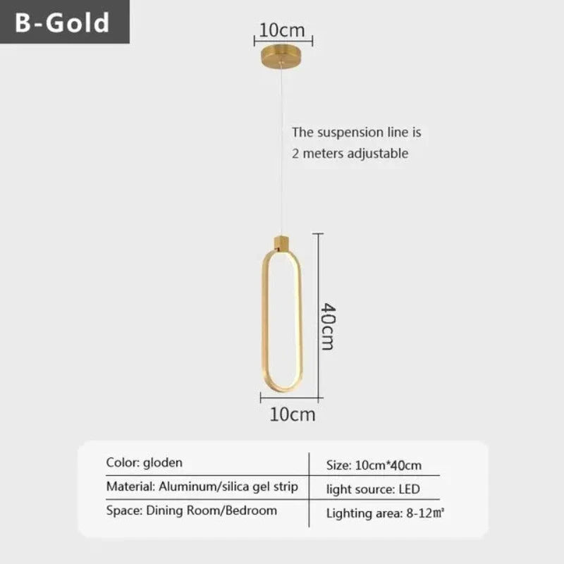 Elegante Doppelte Ring Hängeleuchte | DuoGlow