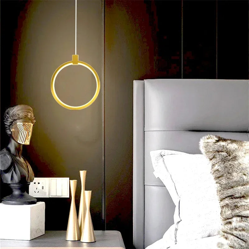 Elegante Doppelte Ring Hängeleuchte | DuoGlow