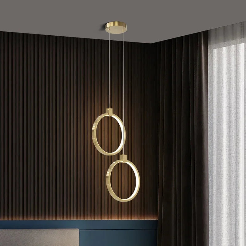 Elegante Doppelte Ring Hängeleuchte | DuoGlow