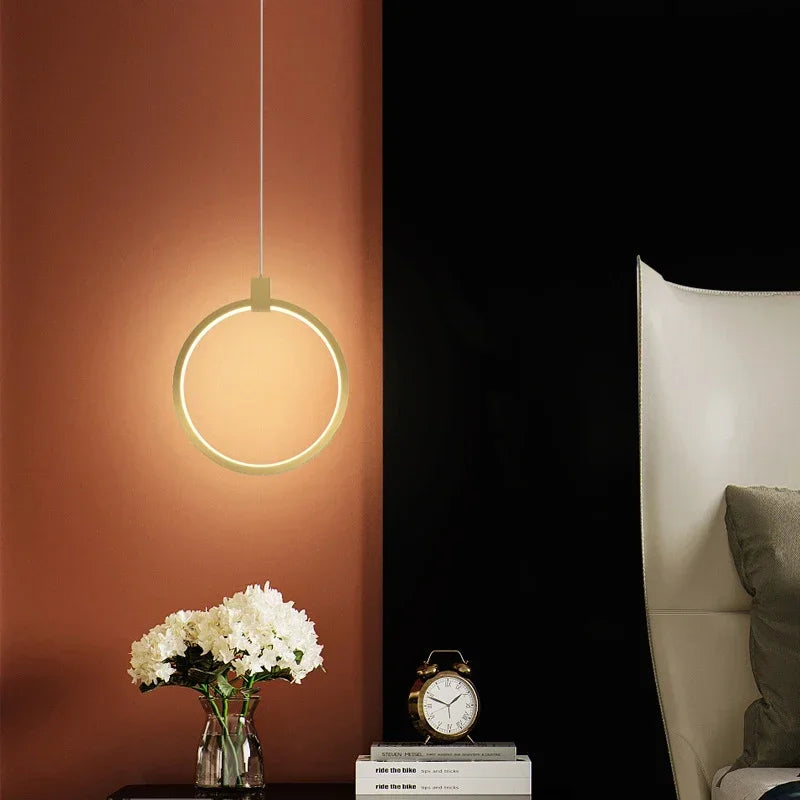 Elegante Doppelte Ring Hängeleuchte | DuoGlow