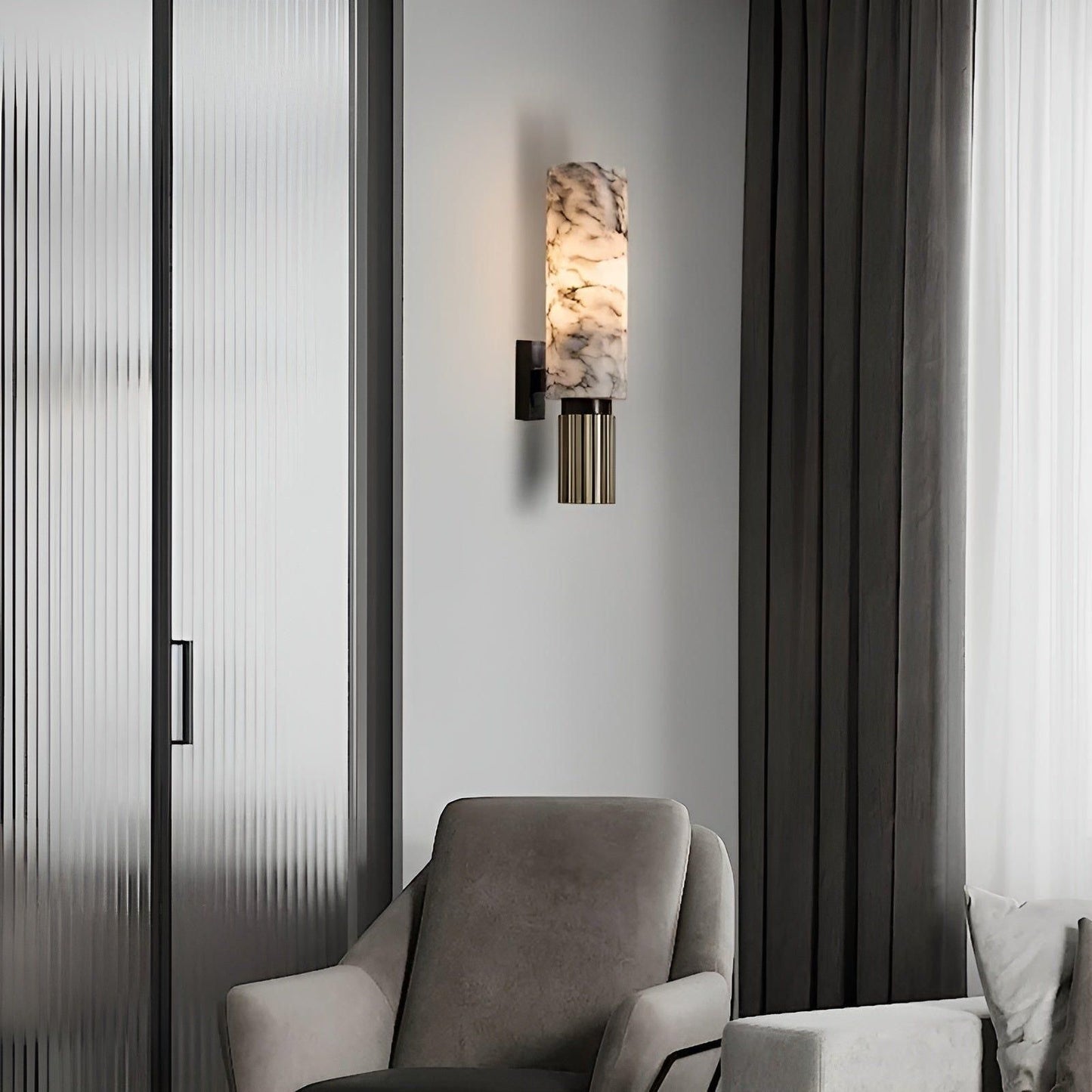 Frendorf | Marbelle – Elegante Wandleuchte mit stilvollem Marmorinspiriertem Muster