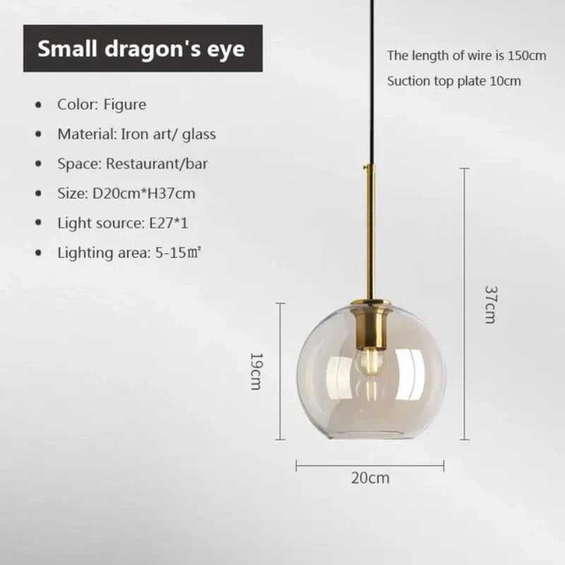 NordicGlas - Moderne Skandinavische Glas Hängeleuchte für Esszimmer und Wohnzimmer