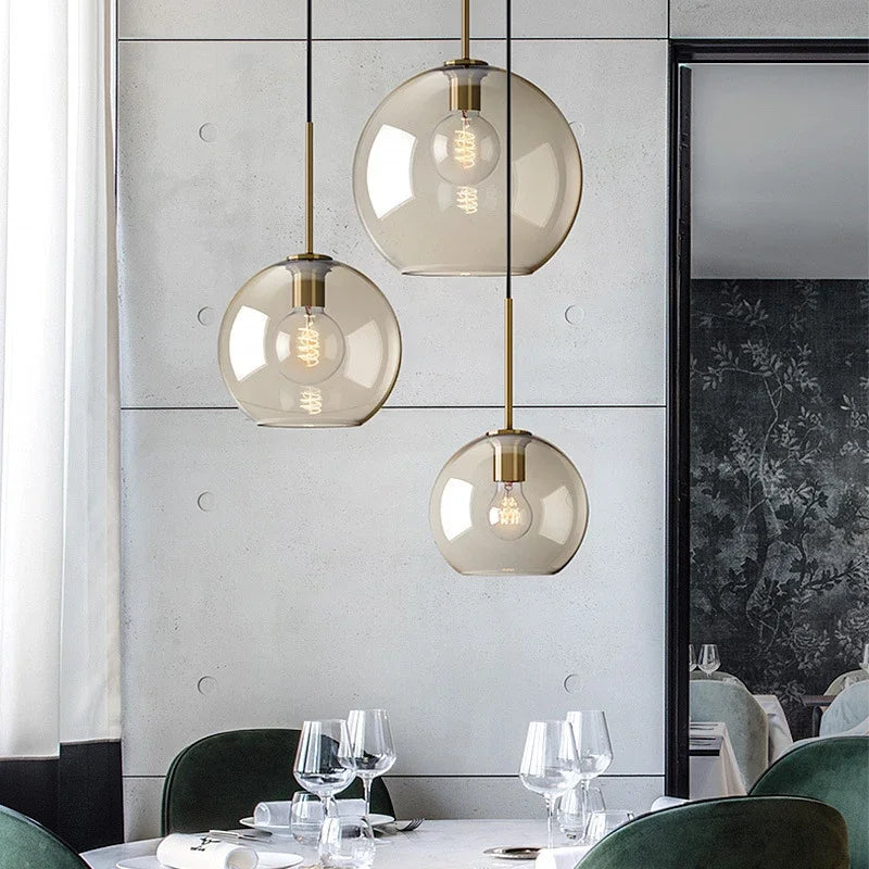 NordicGlas - Moderne Skandinavische Glas Hängeleuchte für Esszimmer und Wohnzimmer